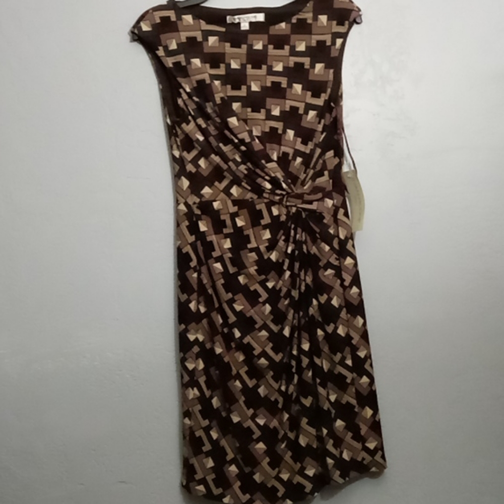 NWT Evan Picone Bold Beginnings Geometric Dress Cap Sleeve Size 6